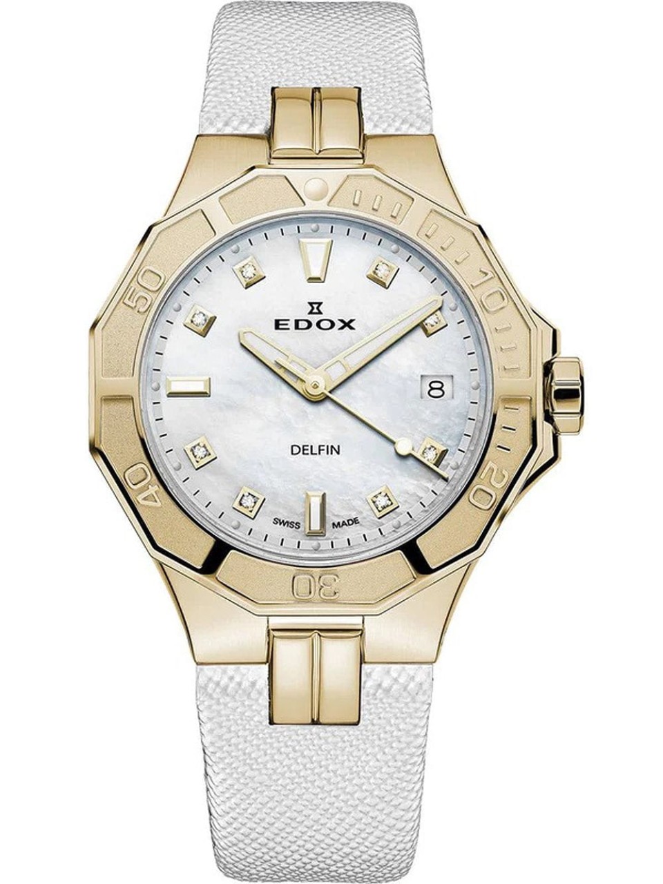 Edox Delfin Diver Date Lady Damenuhr 53020 37JC NADD