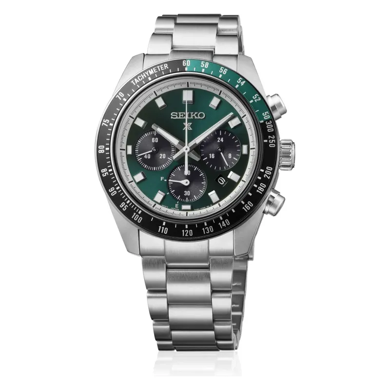 Seiko Prospex Speedtimer Solar Chronograph Racing Green Herrenuhr HBJ003P1