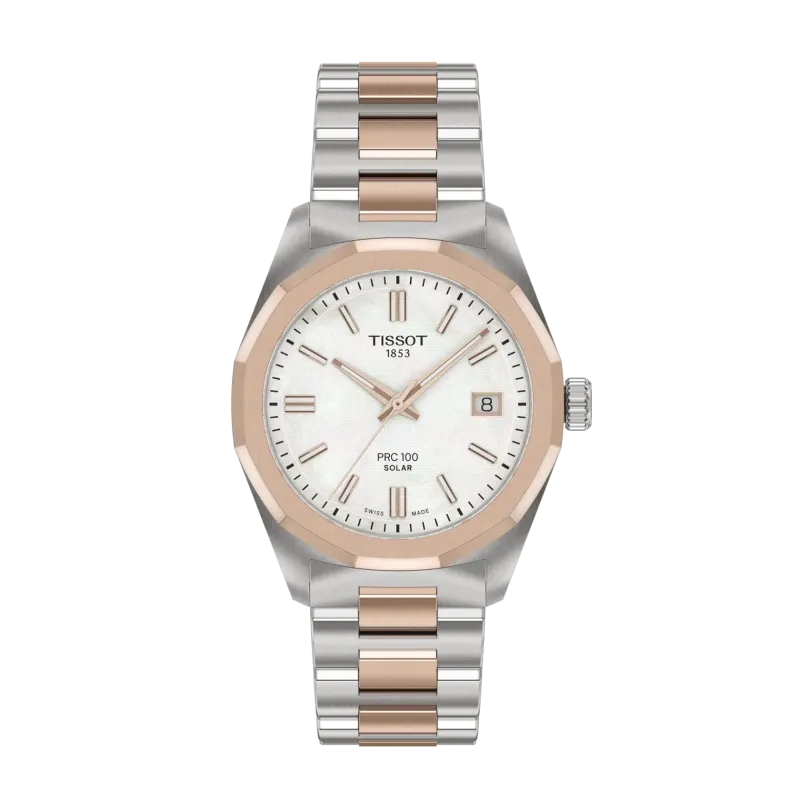 Tissot PRC100 Solar Quartz 34mm Bicolor Damenuhr T151.822.22.111.00