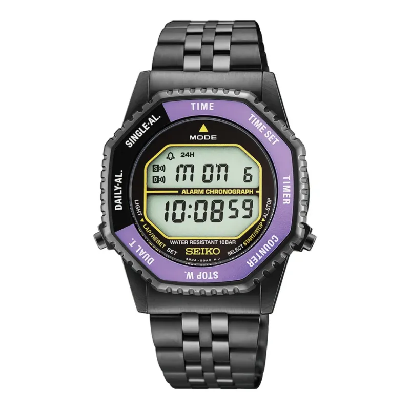 Seiko Digital Alarm Chronograph 37 mm Schwarz Limited Edition Herrenuhr HFL001P1