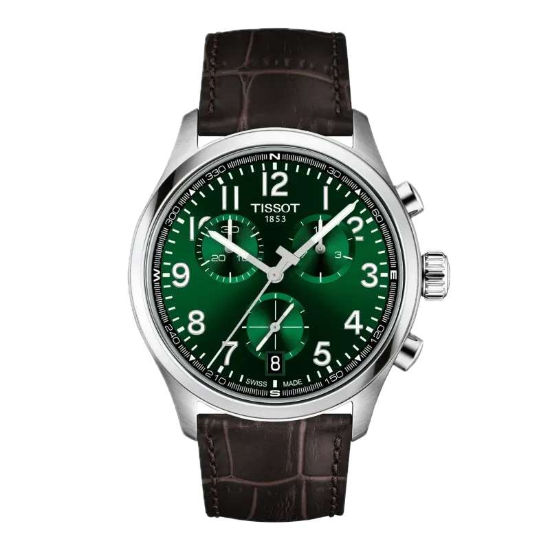 Tissot Chrono L 42mm, Schweizer Quarzwerk, Edelstahlgehäuse, Lederband Herrenuhr T116.417.16.092.00