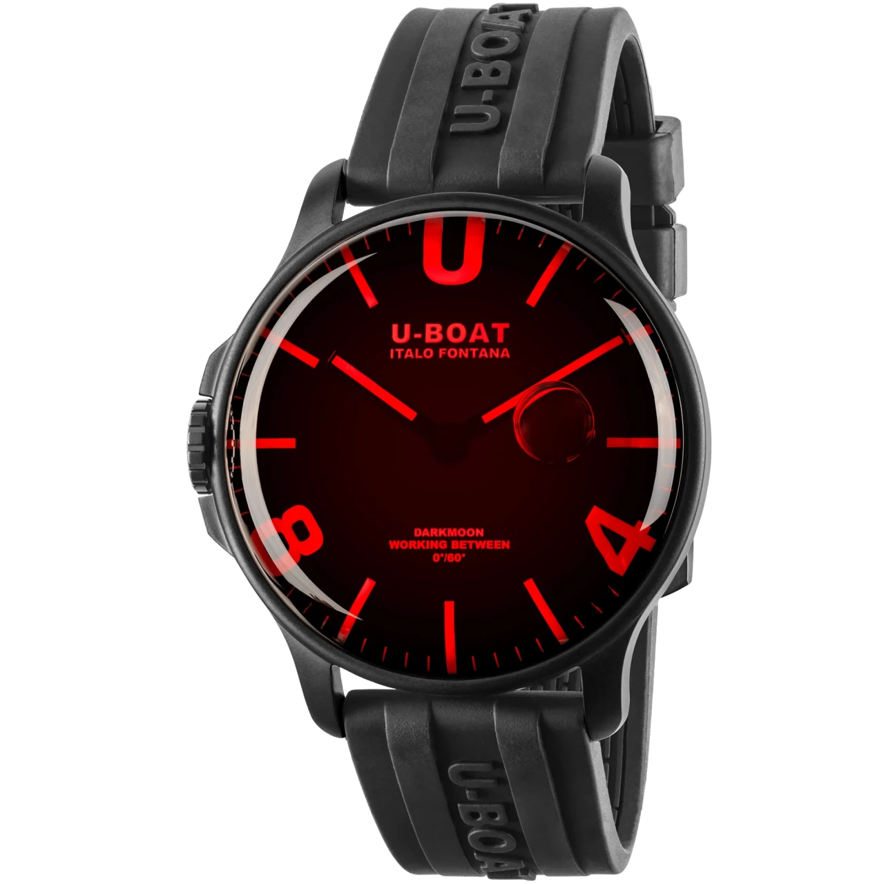 U-Boat Darkmoon 44mm Red Glass Herrenuhr 8466/B