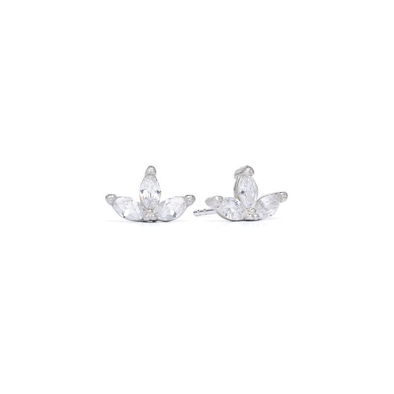 Bernd Wolf Stecker Navinetti Designlinie Leaves, Sterlingsilber 925,  12.5mm