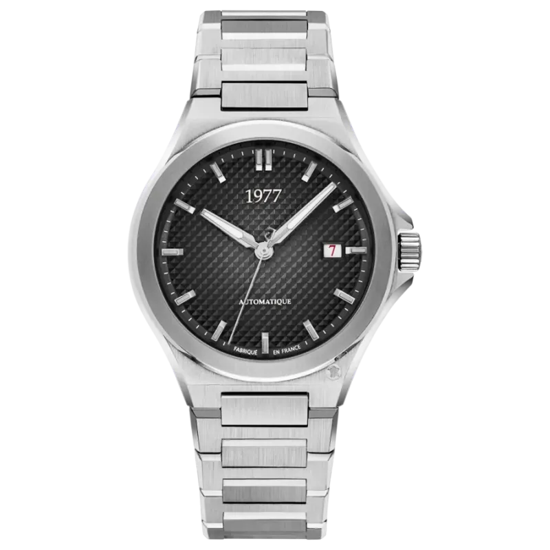 1977 ARSENE Automatik, 41 mm, Zifferblatt Schwarz, Edelstahlband 904L, Herrenuhr 1977P02131