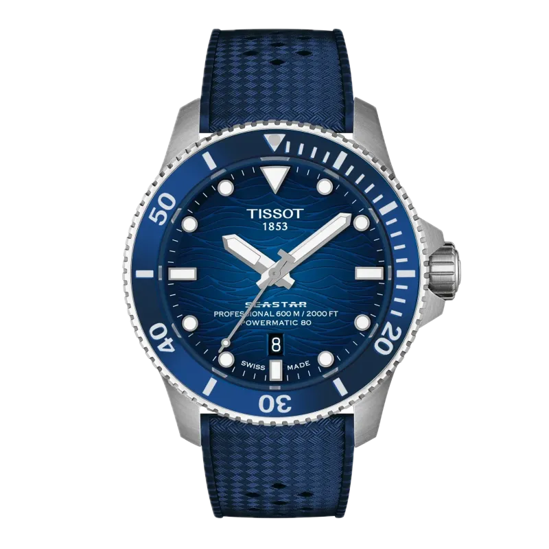 Tissot Seastar 2000 44mm, Automatikwerk, bis zu 80 Stunden Gangreserve, 60ATM Herrenuhr T120.907.17.041.00