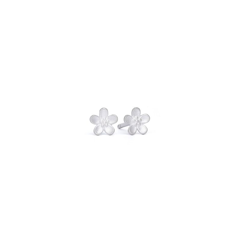 Bernd Wolf Stecker Marsi Designlinie Flowertimes, Blume Silber, 5mm