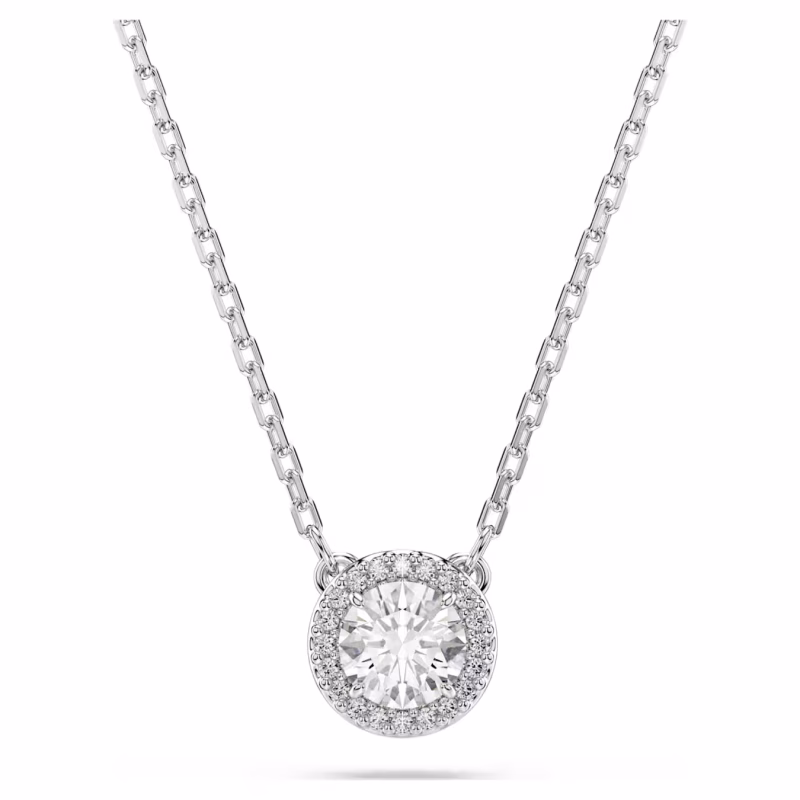 Swarovski  Una Angelic Anhänger Rundschliff, Pavé, Weiß, Rhodiniert