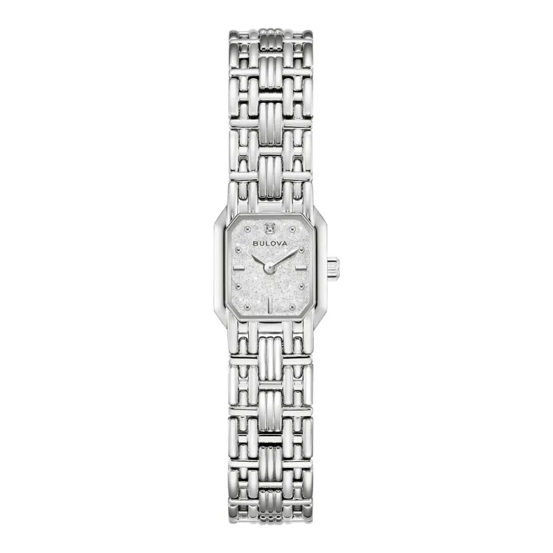 Bulova Goddess of Time Sophia Quarz Edelstahl mit Diamant Damenuhr 96P263