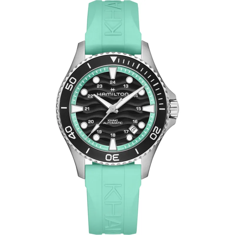 Hamilton Khaki Navy Scuba 40 mm, Türkis, Limited Edition Herrenuhr H82415331
