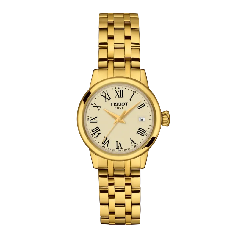 Tissot Classic Dream 28mm, Schweizer Quarzwerk, Gold Damenuhr T129.210.33.263.00