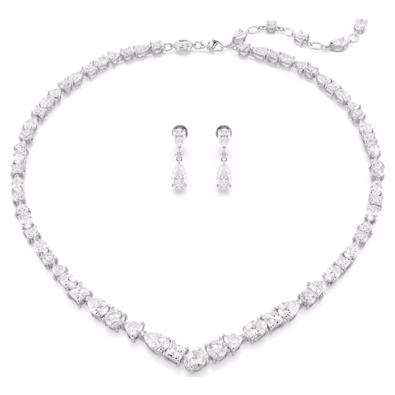 Swarovski  Mesmera Set Verschiedene Schliffe, Weiß, Rhodiniert