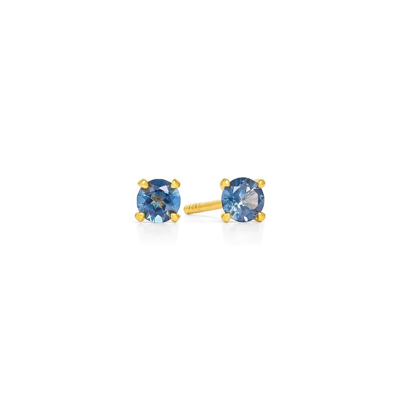 Bernd Wolf Stecker Brilliana Designlinie Brilliana, Topas blau, 	24-Karat-goldplattiert