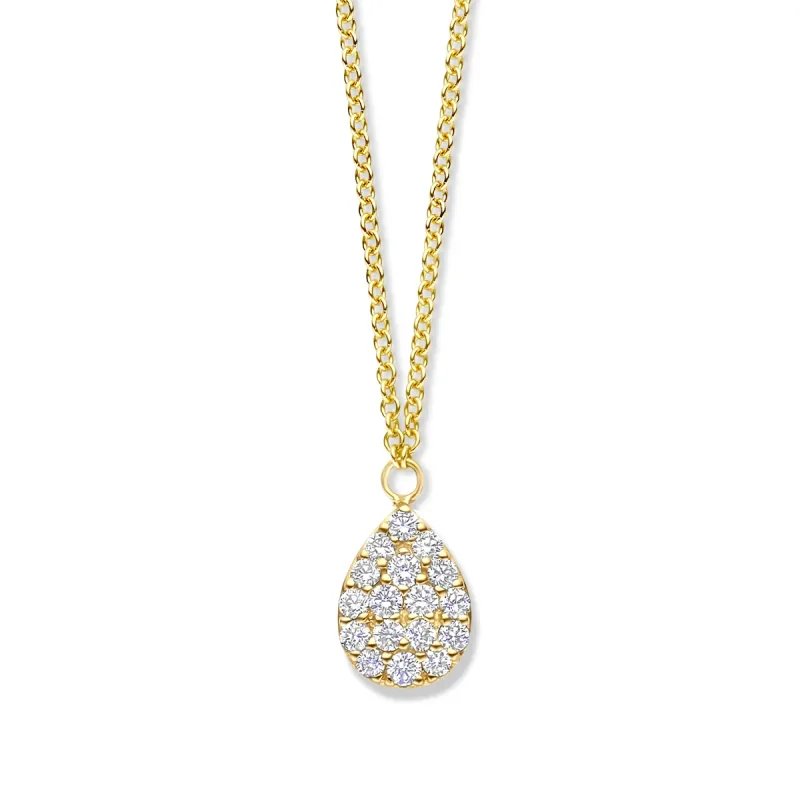 One More Eolo Damen Diamanten Halskette 18 Karat Gelbgold 92CO08A