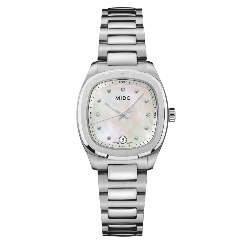 Mido Multifort TV 28 Quartz Perlmutt mit Diamanten Damenuhr M049.110.11.116.00