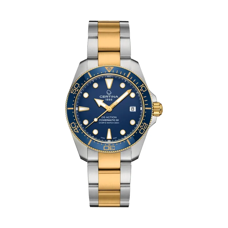 Certina DS Action Diver 38mm Bicolor Powermatic 80 Herrenuhr C048.807.22.041.00