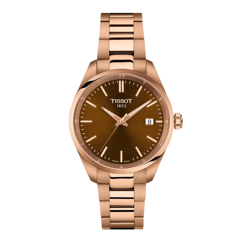 Tissot PR 100 34mm, Quarzwerk, Roségold Damenuhr T150.210.33.291.00