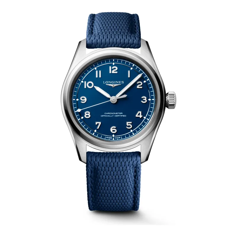 Longines Spirit Pilot Blau Kautschukband blau 39 mm Herrenuhr L3.809.4.93.9
