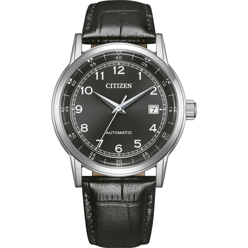 Citizen Automatik Dress Watch Leder schwarz, 40mm Herrenuhr NJ0210-05E