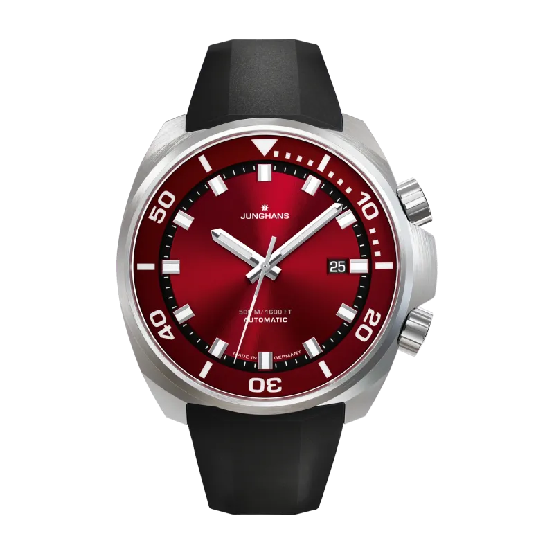 Junghans Aquaris Red Taucheruhr, Rot, Automatik, 50 bar Herrenuhr 27/4661.44