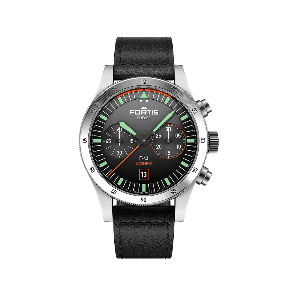 Fortis FLIEGER F-43 Bicompax Original Herrenuhr F4240005