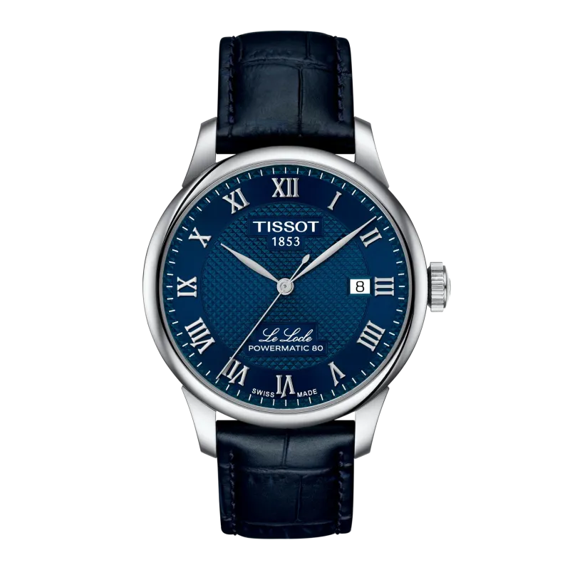 Tissot LE LOCLE Powermatic 80, Automatikuhr, Lederarmband Herrenuhr T006.407.16.043.00