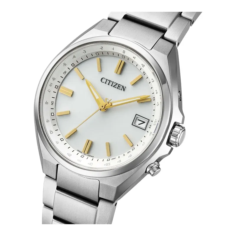 Citizen Eco-Drive Funk Super Titanium elfenbein Herrenuhr CB1160-55A