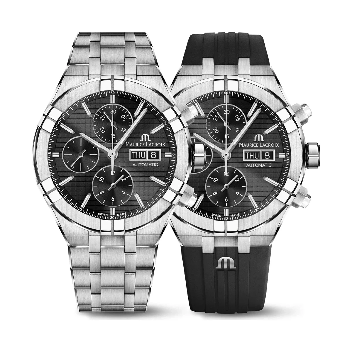 Maurice Lacroix Aikon Strap-Promotion Chronograph Day Date Herrenuhr AI6038-SS00F-330-A