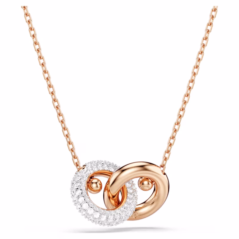 Swarovski  Dextera Anhänger Rundschliff, Weiß, Roségold-Legierungsschicht