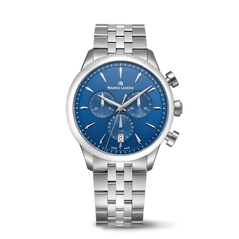 Maurice Lacroix 1975 Quartz Chronograph Blau 40MM Herrenuhr 751038-SS002-430-1 - CPO