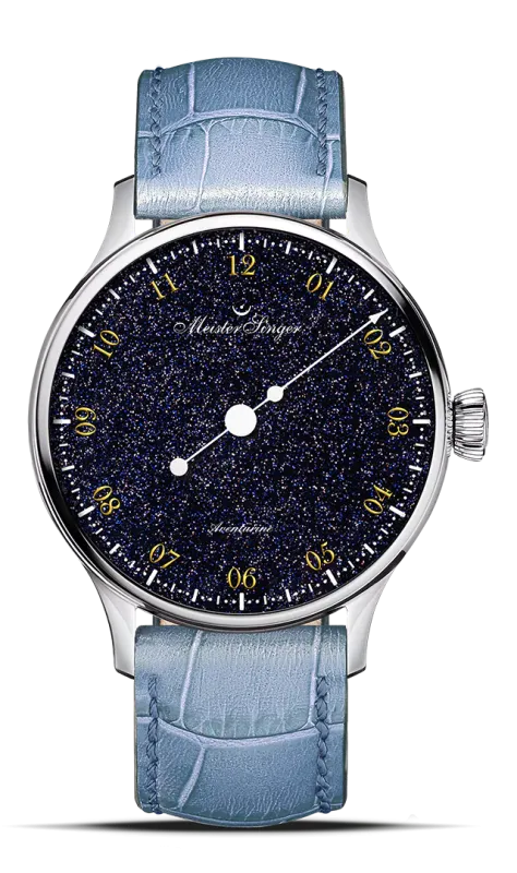 Meister Singer Pangaea Aventurine Blau Herrenuhr PMN9908AV