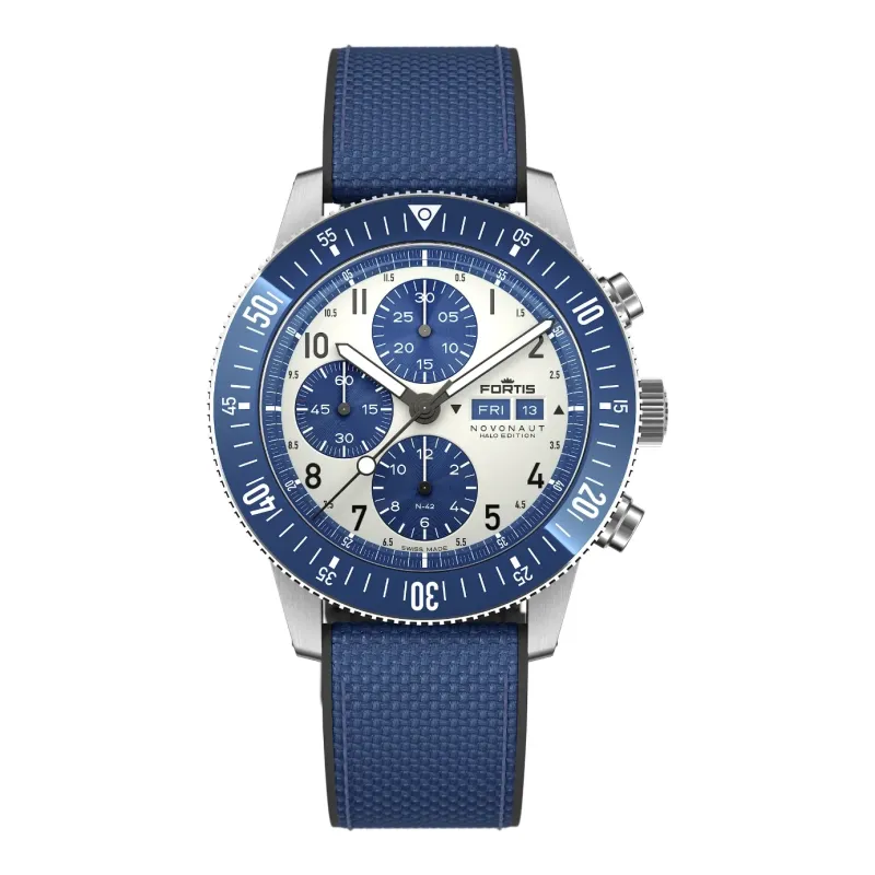 Fortis NOVONAUT N-42 TR Halo Blue Herrenuhr F2040022