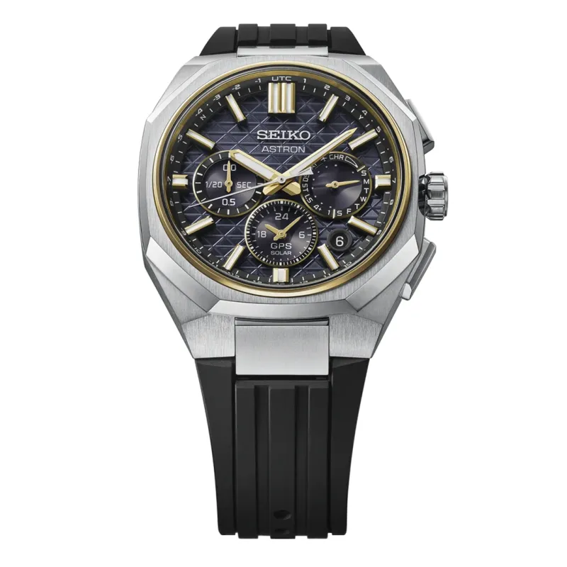Seiko Astron GPS Solar, Titangehäuse, Schwarzes Silikonband HAB003J1