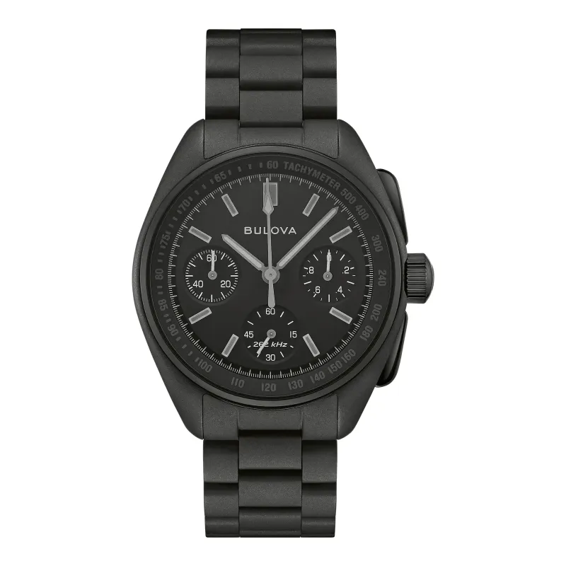 Bulova Lunar Pilot Black Hole Chronograph Limited Edition schwarz Herrenuhr 98A335