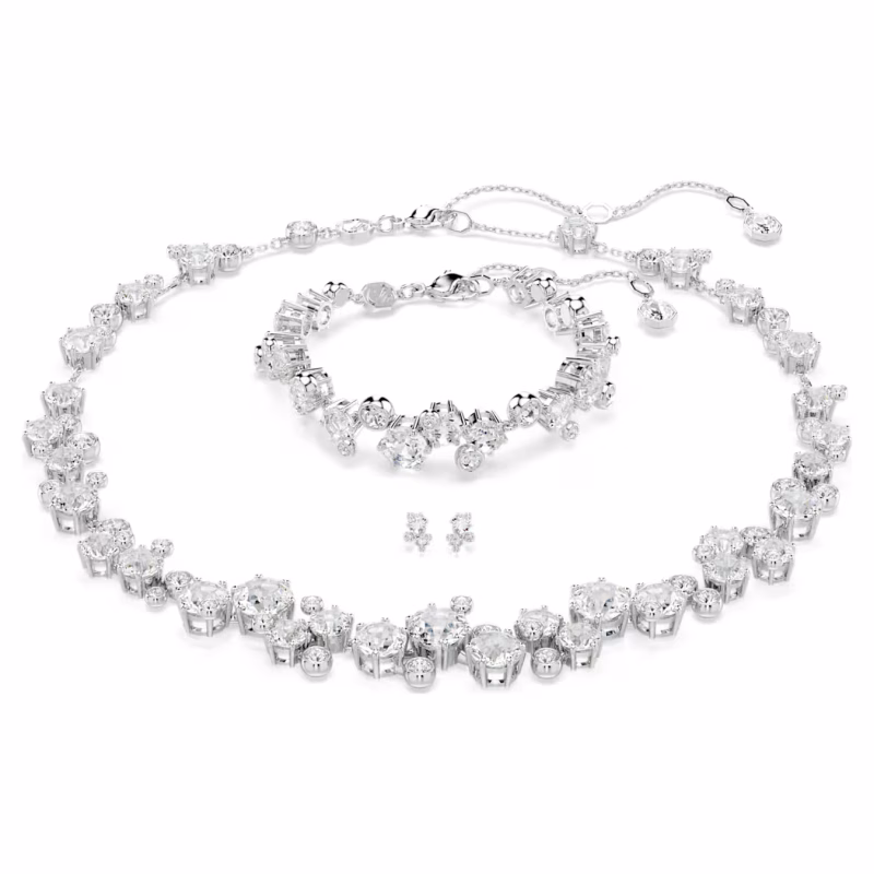 Swarovski  Constella Set Verschiedene Schliffe, Weiß, Rhodiniert