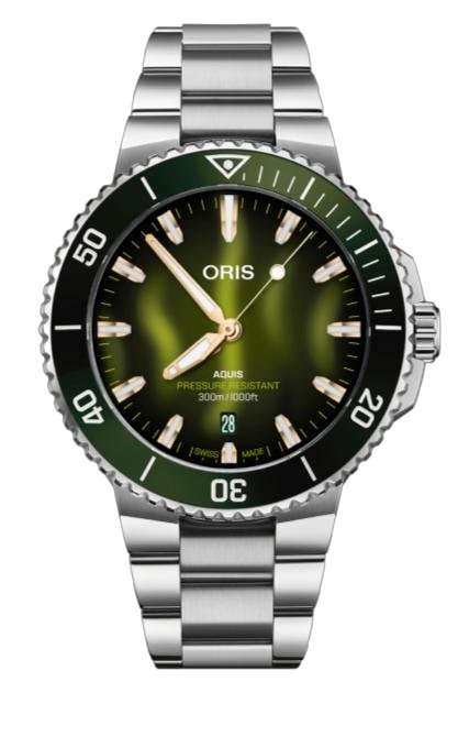 Oris Aquis Kelp Forest Limited Edition 41.5mm Automatik Taucheruhr Herrenuhr 01 733 7787 4187-Set
