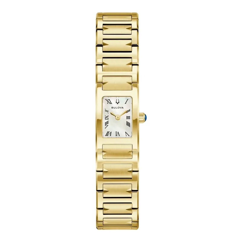 Bulova Marc Anthony Harmony Quarz goldfarben Perlmutt Damenuhr 97L200