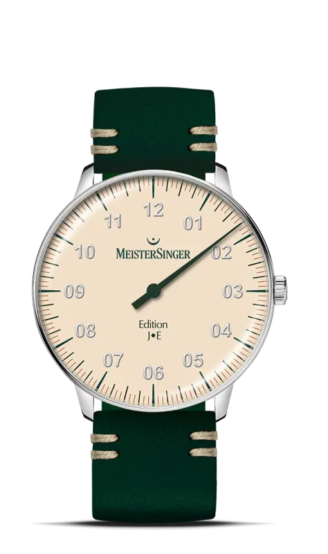 Meister Singer Edition Neo J.E Beige mit British Racing Green und Cognac, Limitiert auf 100 Stück Herrenuhr ED-NES-J.E