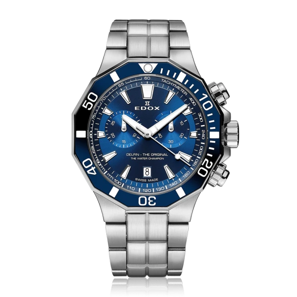 Edox Delfin The Original Chronograph Herrenuhr 10112-3BUM-BUIN