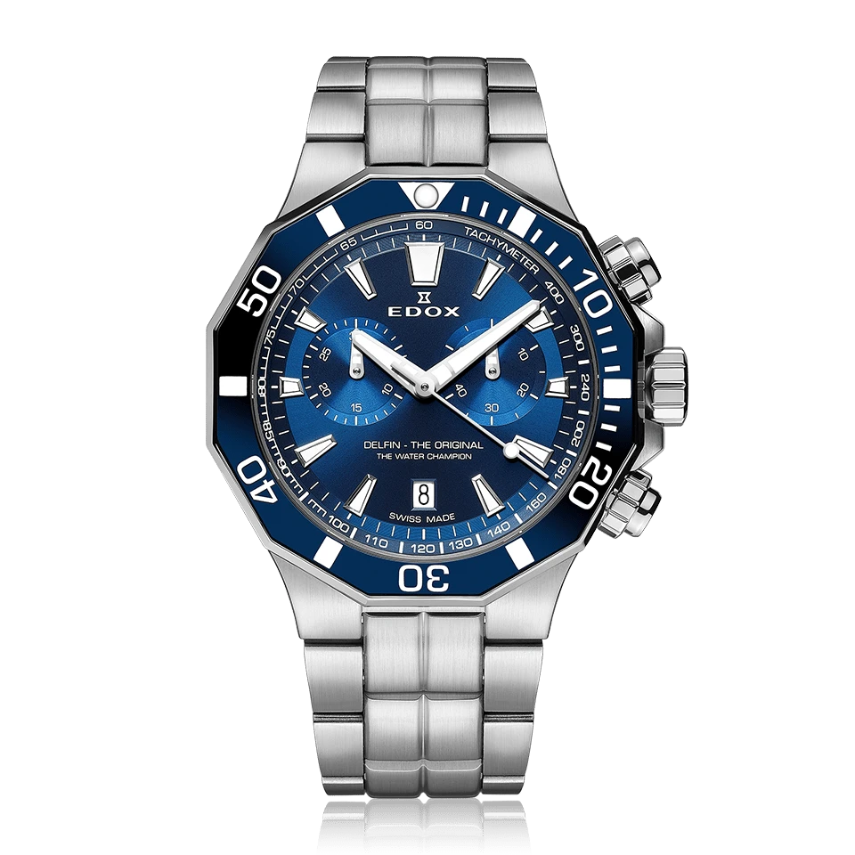 Edox Delfin The Original Chronograph Herrenuhr 10112-3BUM-BUIN