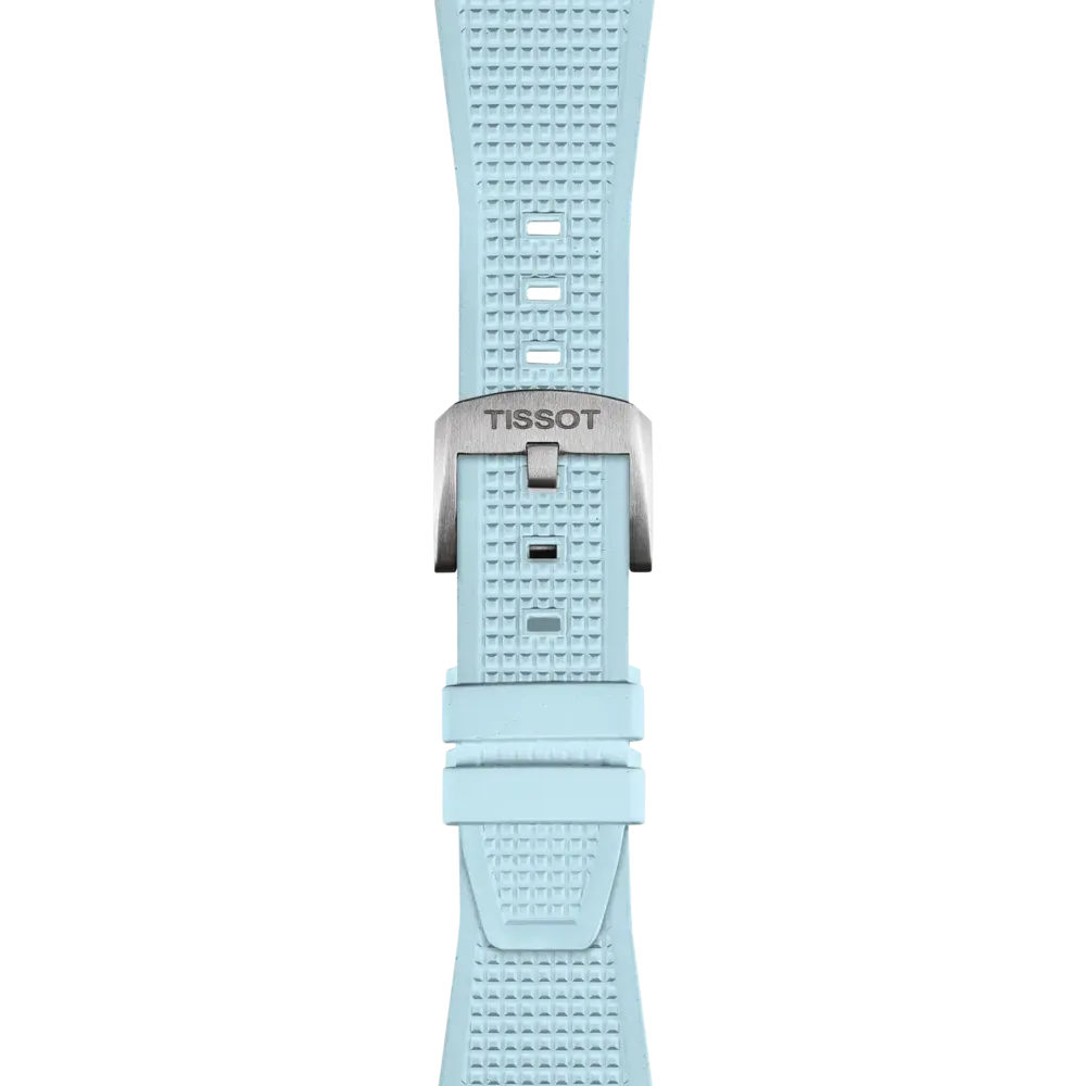 Tissot Ersatzarmband Kautschuk blau 12 mm, für PRX T852.050.985