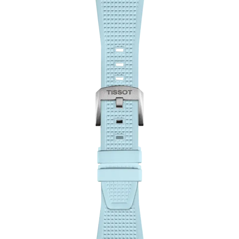 Tissot Ersatzarmband Kautschuk blau 12 mm, für PRX T852.050.985