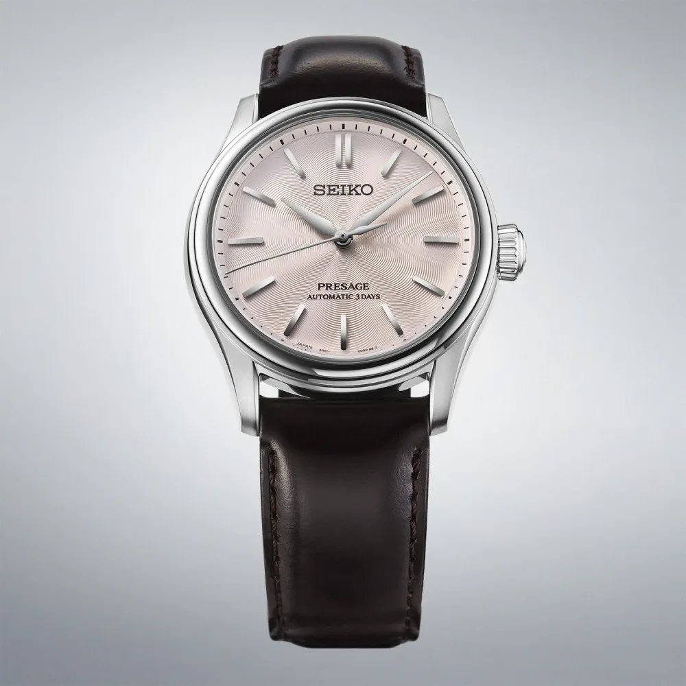 Seiko Presage Automatik 3 Zeiger, 38mm, Rosa Herrenuhr HCC003J1