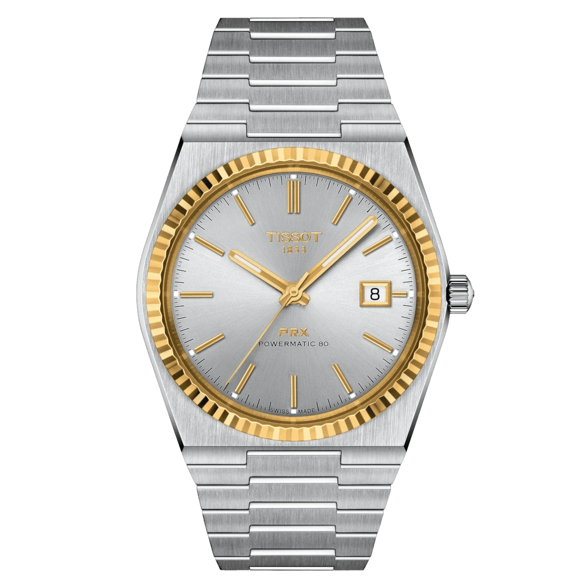 Tissot PRX Powermatic 80 18K Goldlünette Herrenuhr T931.407.41.031.01