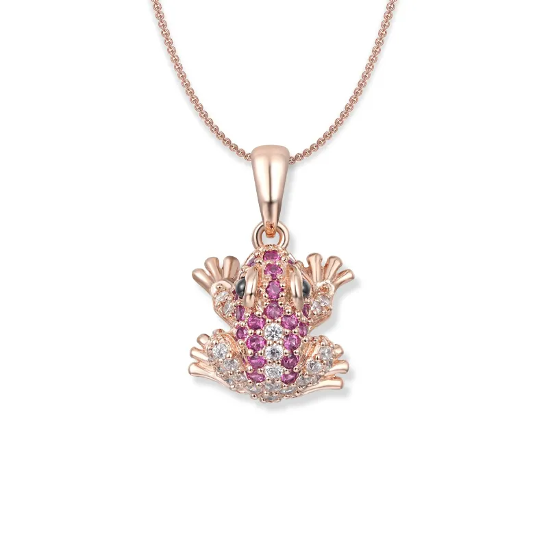 Seinerzeit Kette Ivy Pink Frosch Halskette