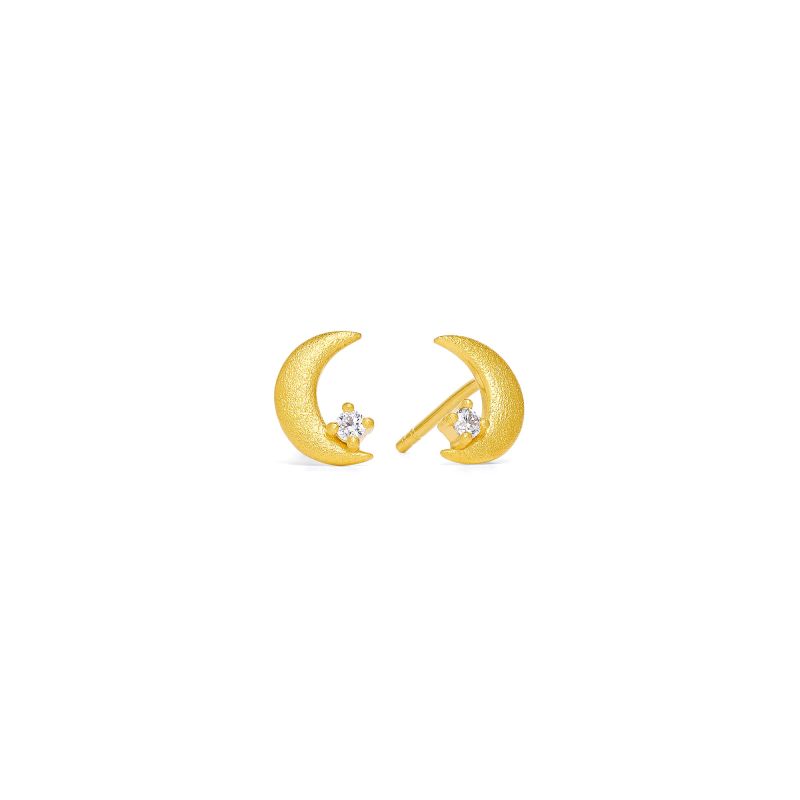 Bernd Wolf Stecker Mond Designlinie Sun&Moon, 24-Karat-goldplattiert