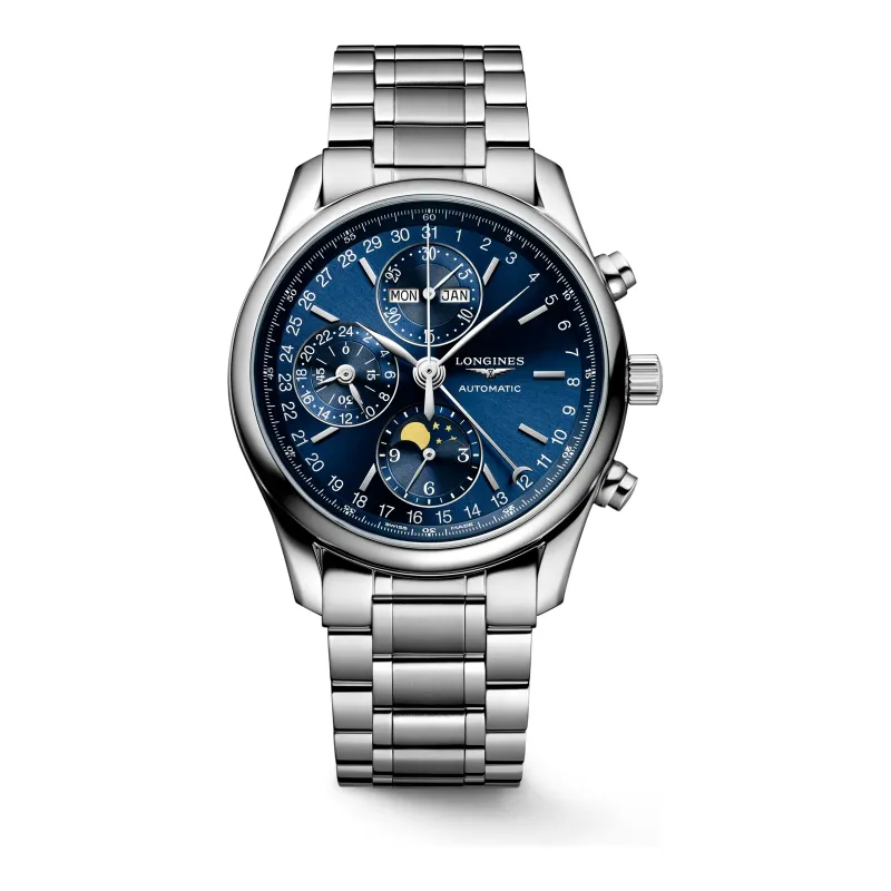 Longines Master Collection Chrono Mondphase Blau Edelstahlband 40 mm Herrenuhr L2.673.4.92.6