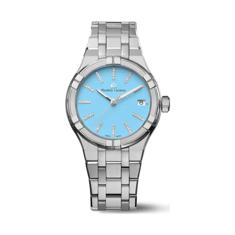 Maurice Lacroix Aikon Quartz Colours Edition Hellblau 35 mm Damenuhr AI1106-SS002-450-1