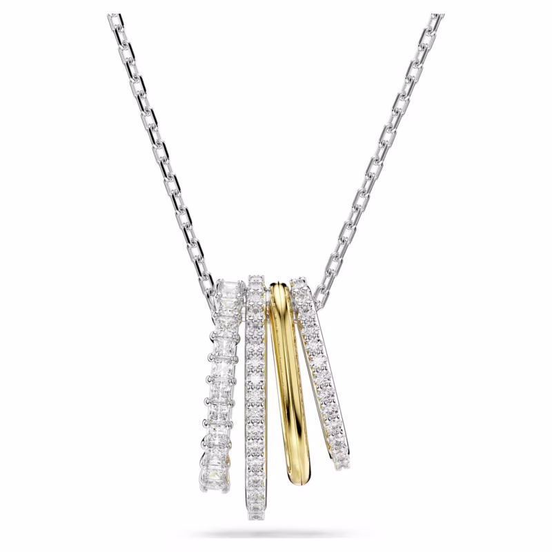 Swarovski  Hyperbola Anhänger Verschiedene Schliffe, Weiß, Metallmix